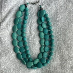 Unk Turquoise Multi-Strand Beaded Statement Necklace